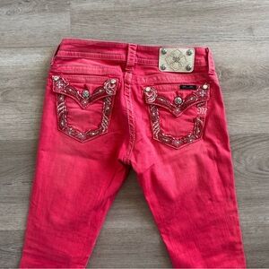 Miss Me Embellished Hot Pink Women's Skinny Jeans